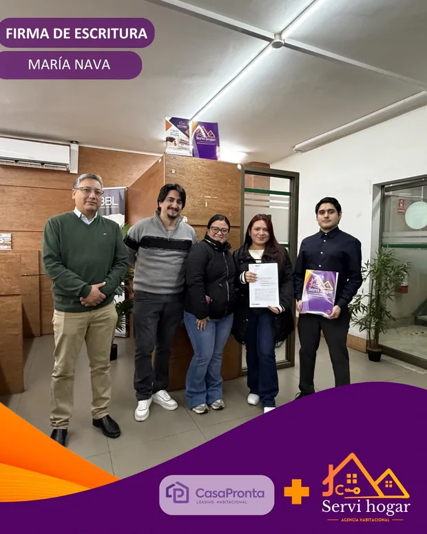 María Nava el día de la firma de escritura